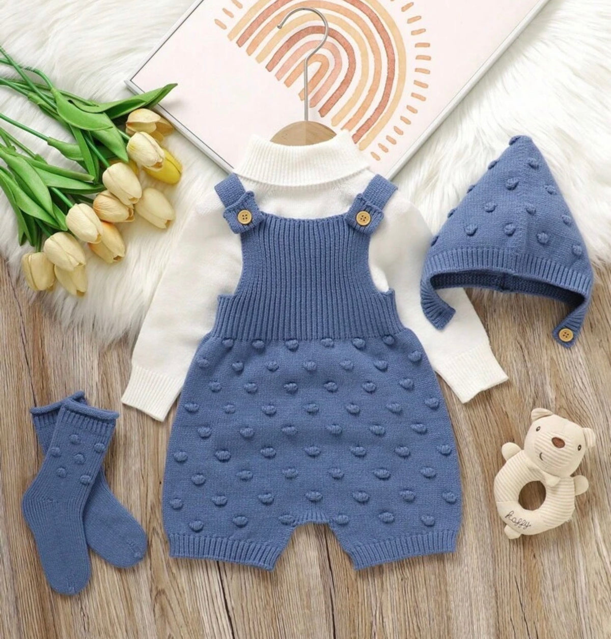 Winter Knit Romper 3pc