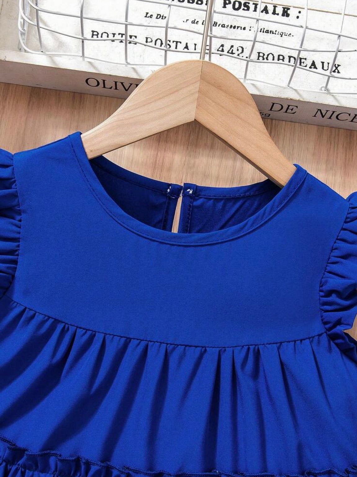 Solid Navy Blue Dress + Hat