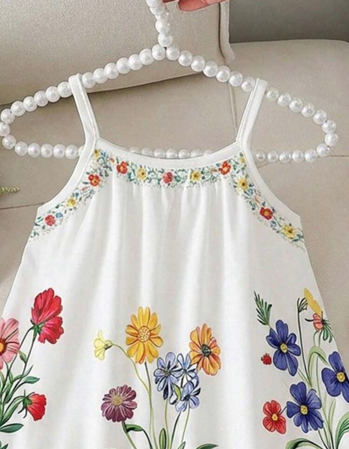 White floral printed frock