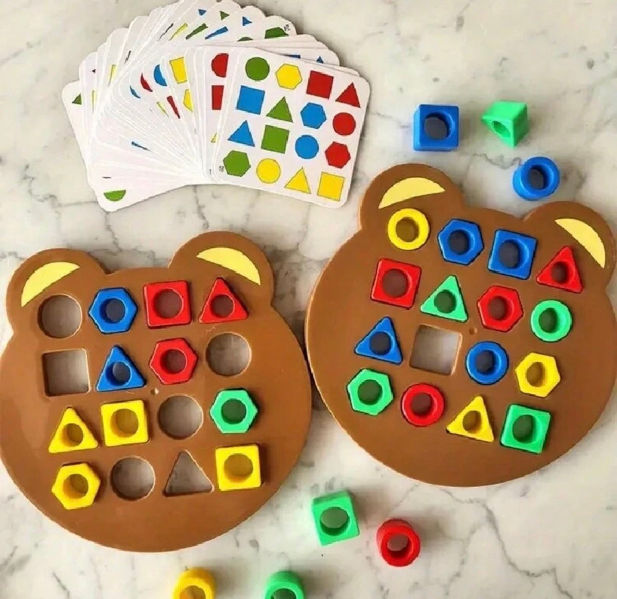 1pc Geometric Shapes Matching Pair Game