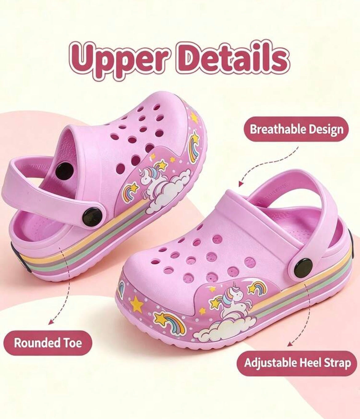 LED Light-Up Unicorn Clogs