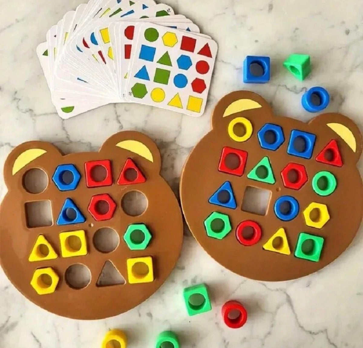 1pc Geometric Shapes Matching Pair Game