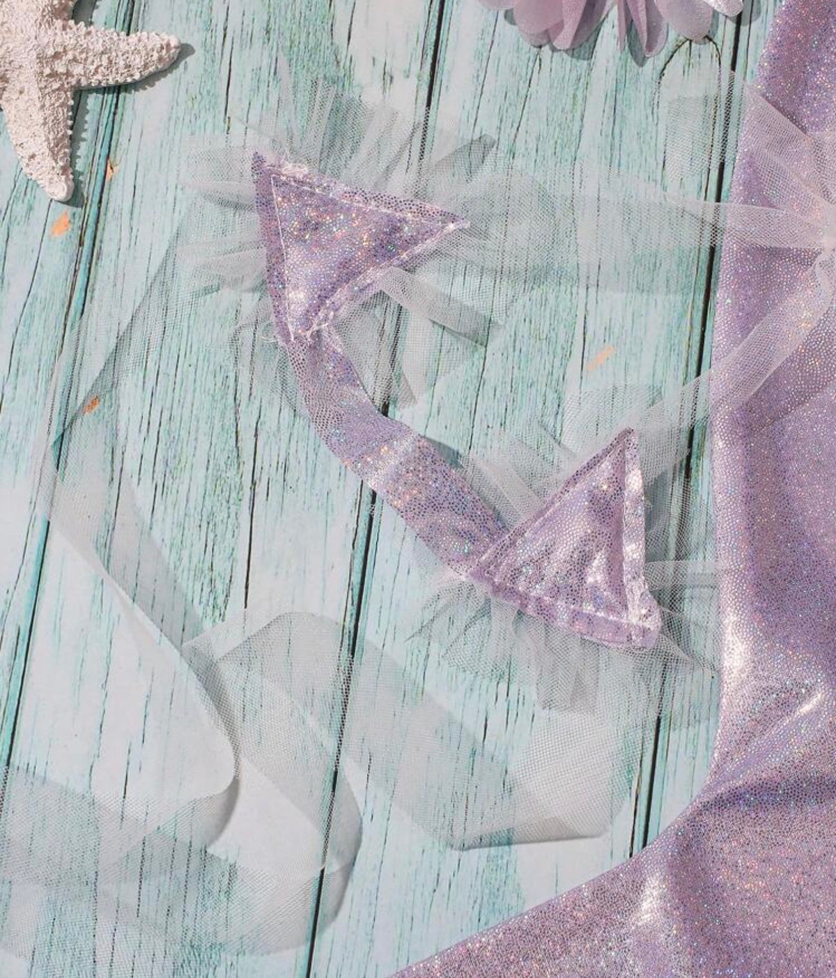 Shiny Mermaid Fish Tail Hem Photography Prop
