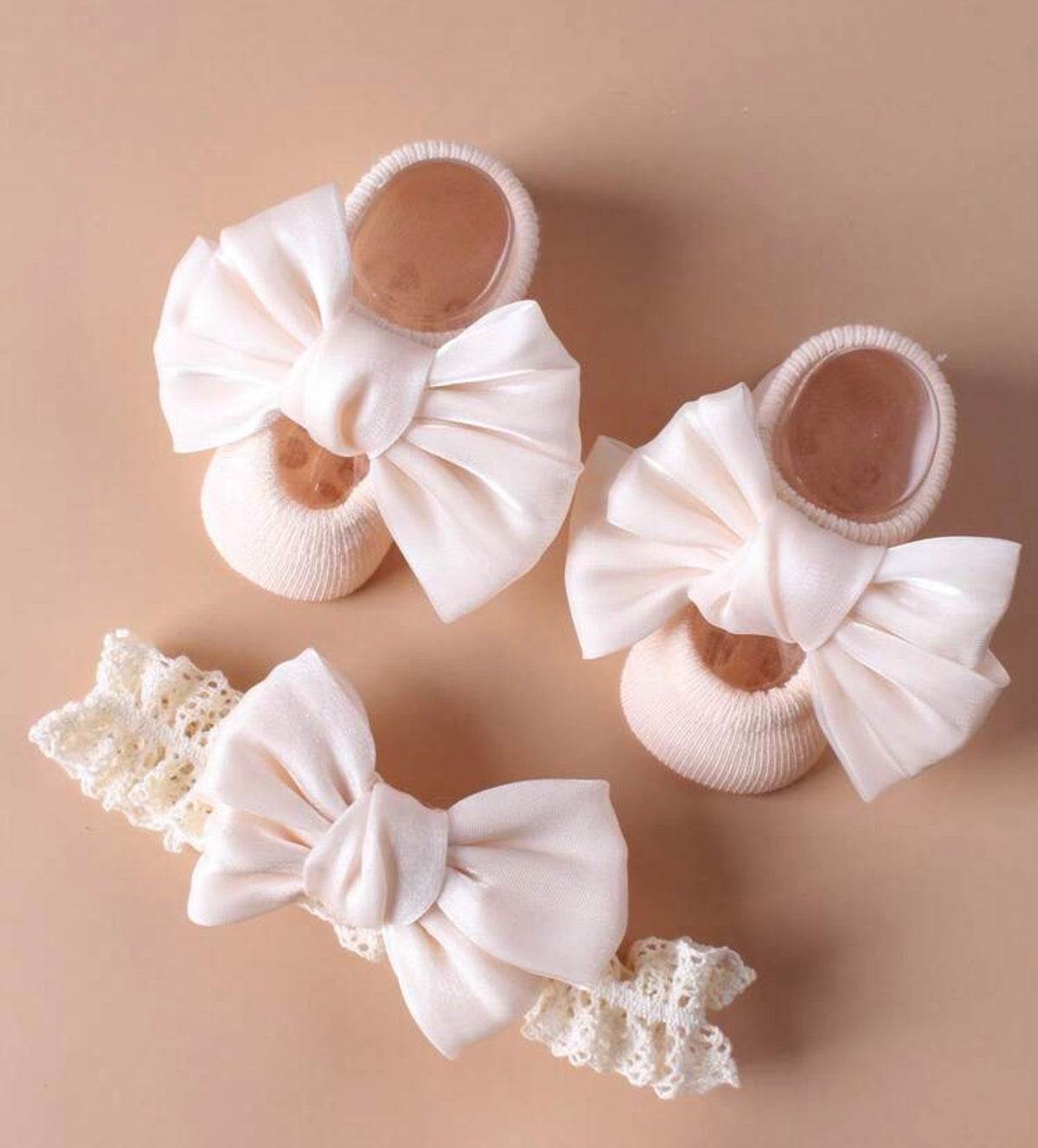 3pcs/Set Baby Socks & Headbands Set