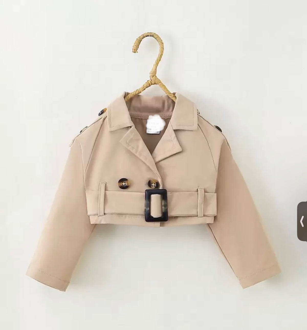 Double Breasted Buckle Detail Raglan Sleeve Belted Coat Fall