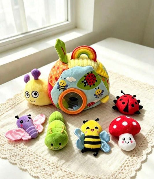 1pc Portable Plush Snail House Toy