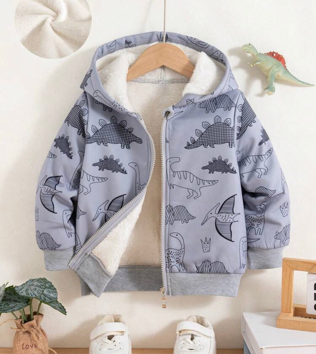 Zip-Up Hooded Fleece Jacket