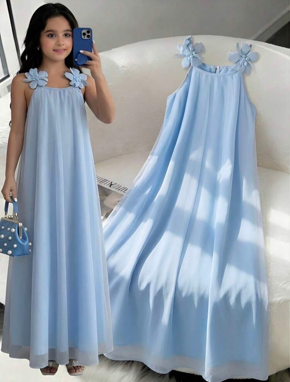 Floral 3D Decor Dress