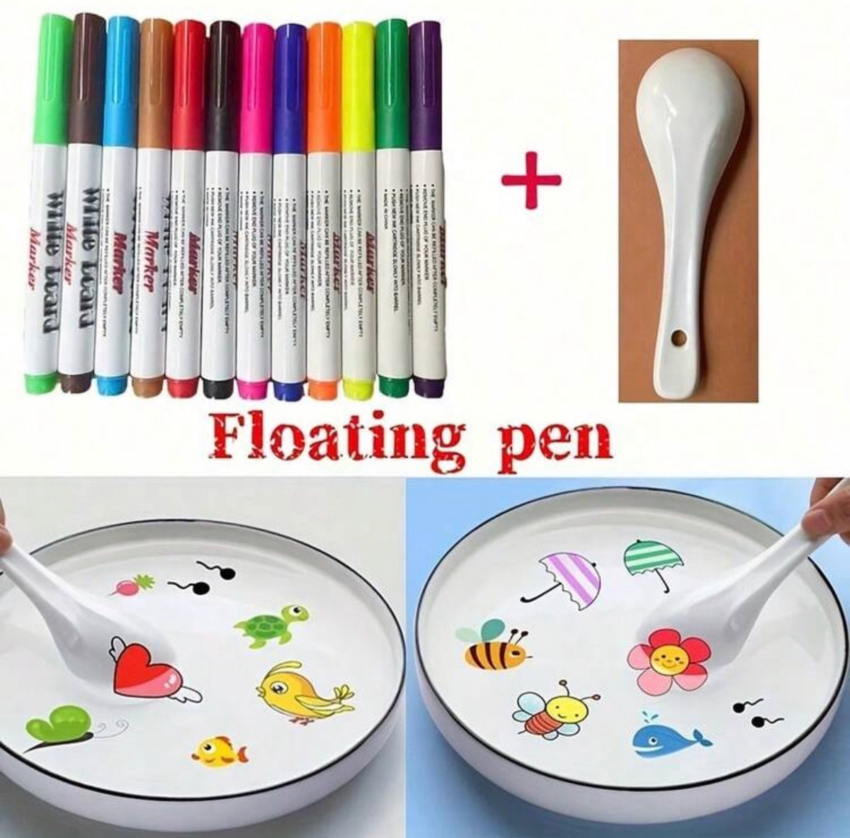 8pcs/12pcs Set Magic Watercolor Brush Set, Includes Floating Ink Brush