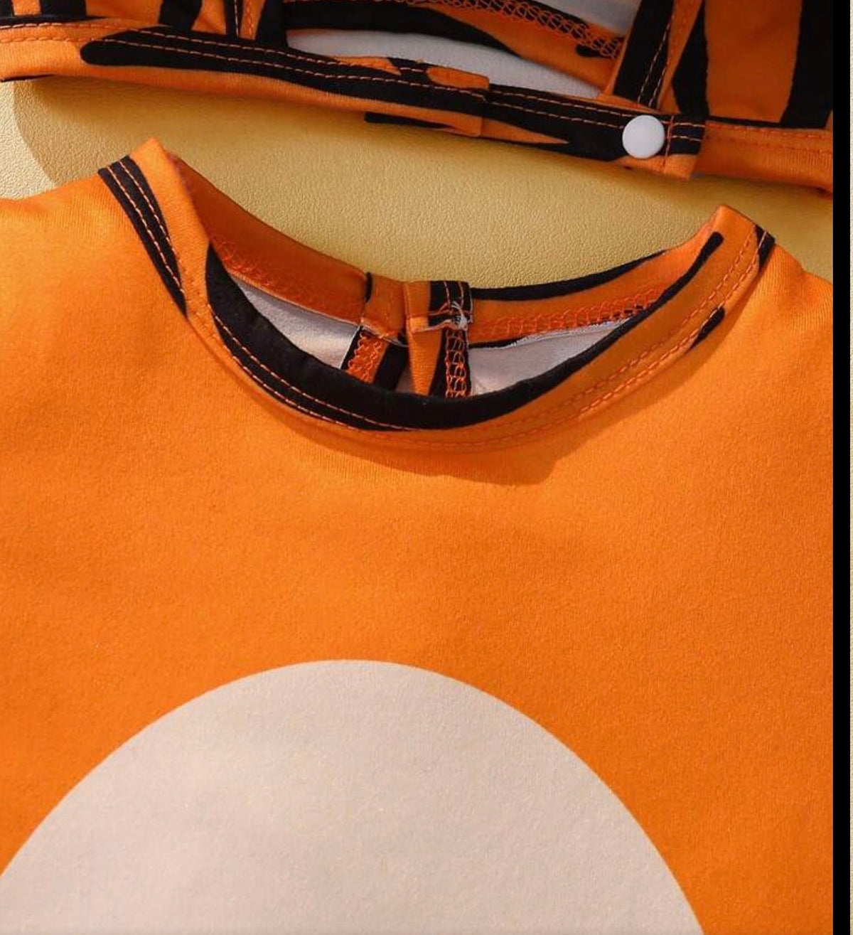2pcs/Set Short Sleeve Tiger Romper + Hat Set,