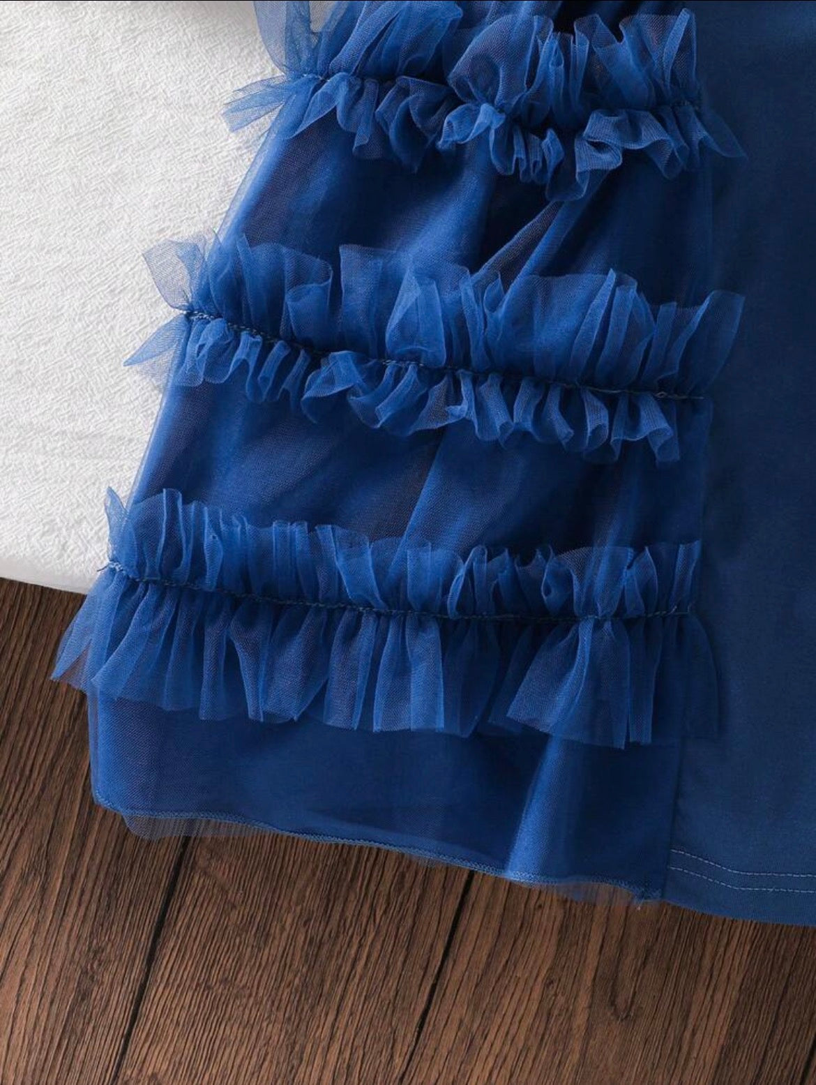 Mesh Patchwork Bow Sleeveless Dress