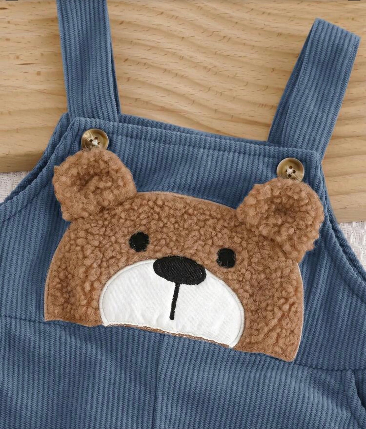 1pc Cartoon Bear Pattern Overall Jumpsuit