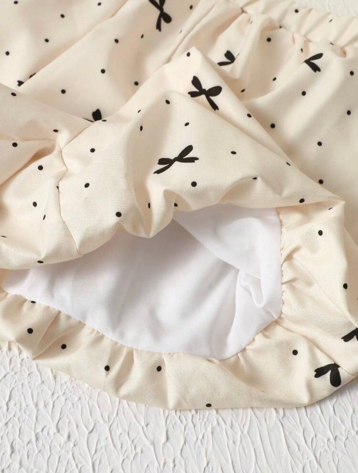 Girls' Polka Dot Bow Tie Camisole Set