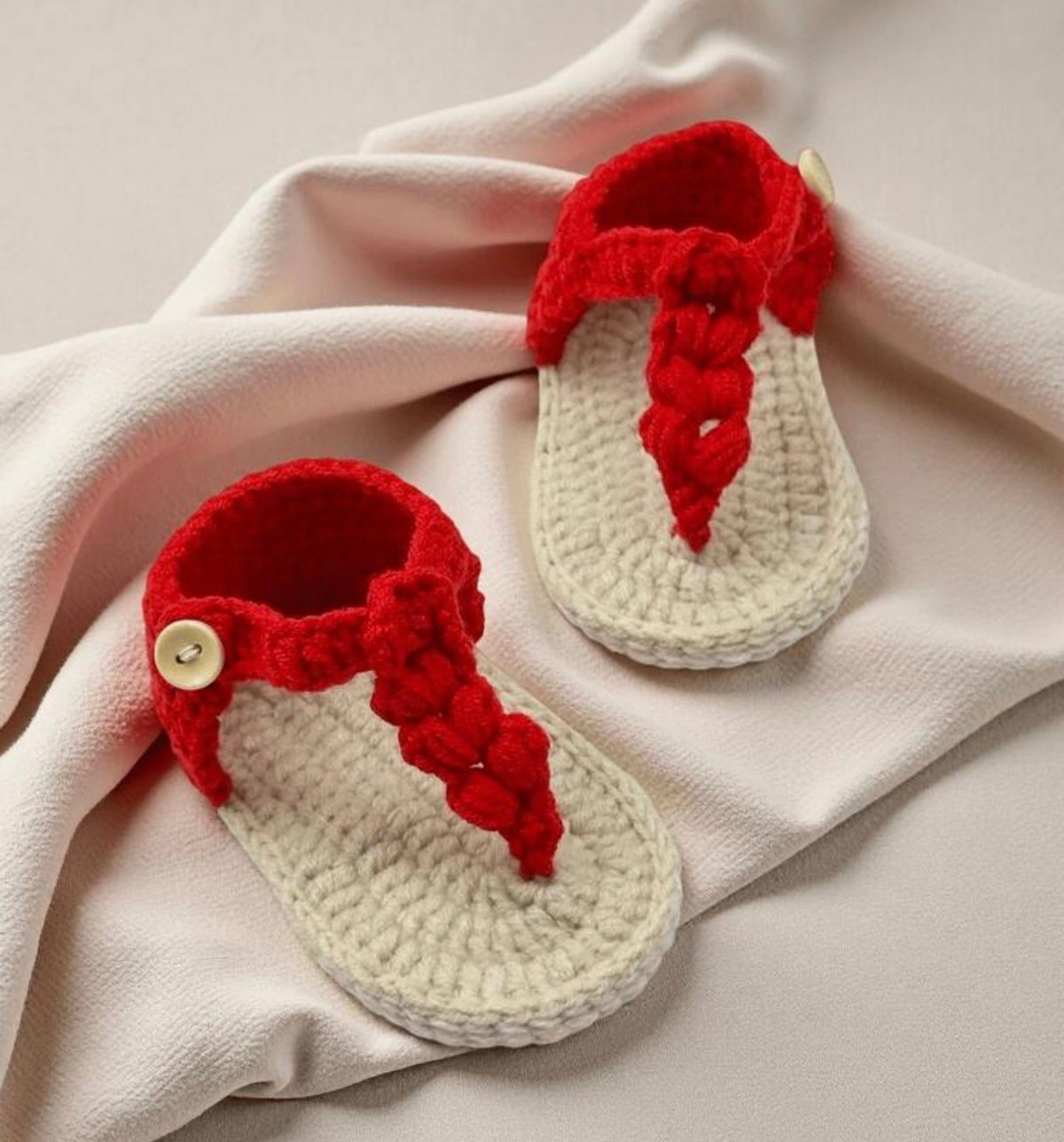 Red Crochet sandels