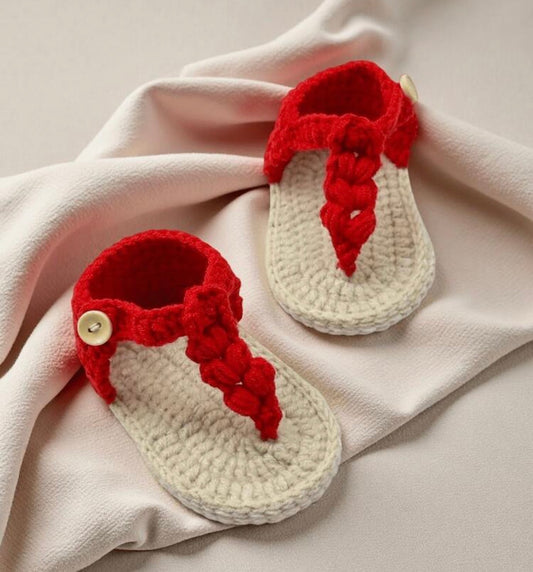 Red Crochet sandels