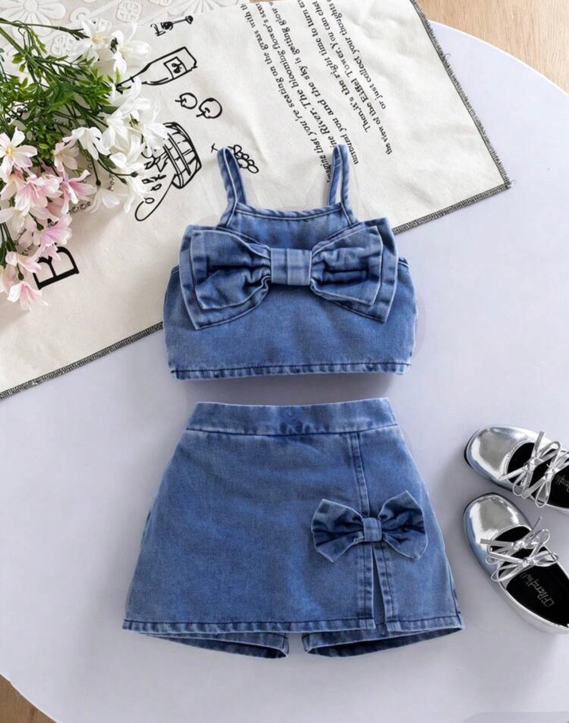 Bow Camisole Top And Bow Set