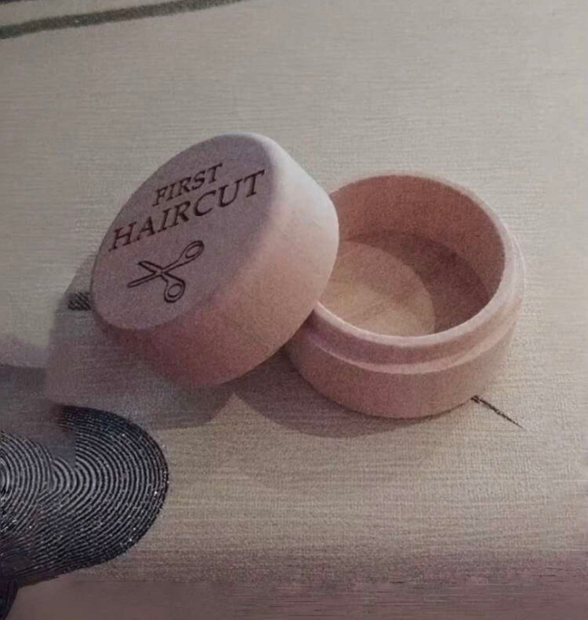 Handmade Wooden First Hair Keepsake Box