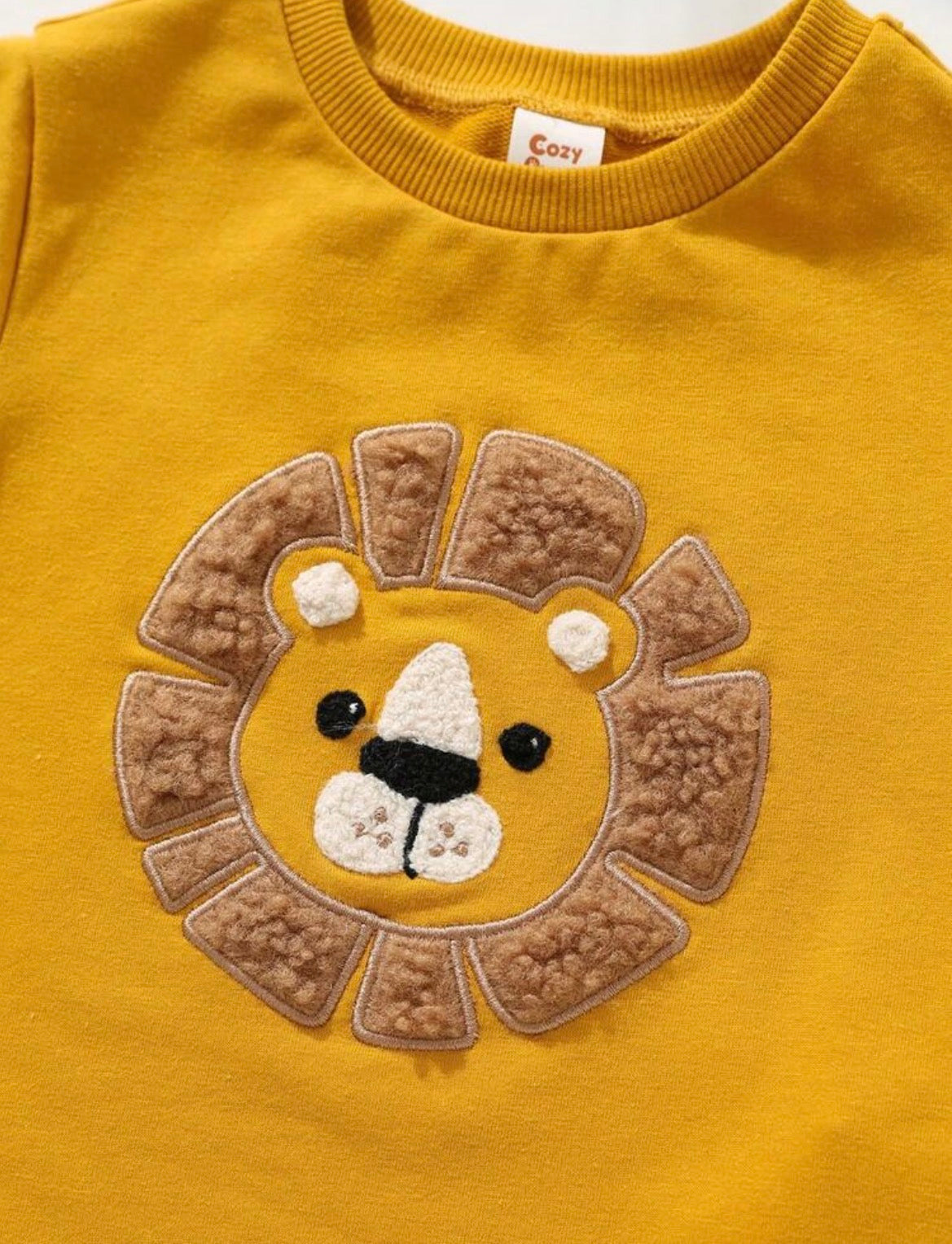 Cartoon Bear Pattern Knit Soft Crew Neck Short Sleeve Top And Striped Shorts