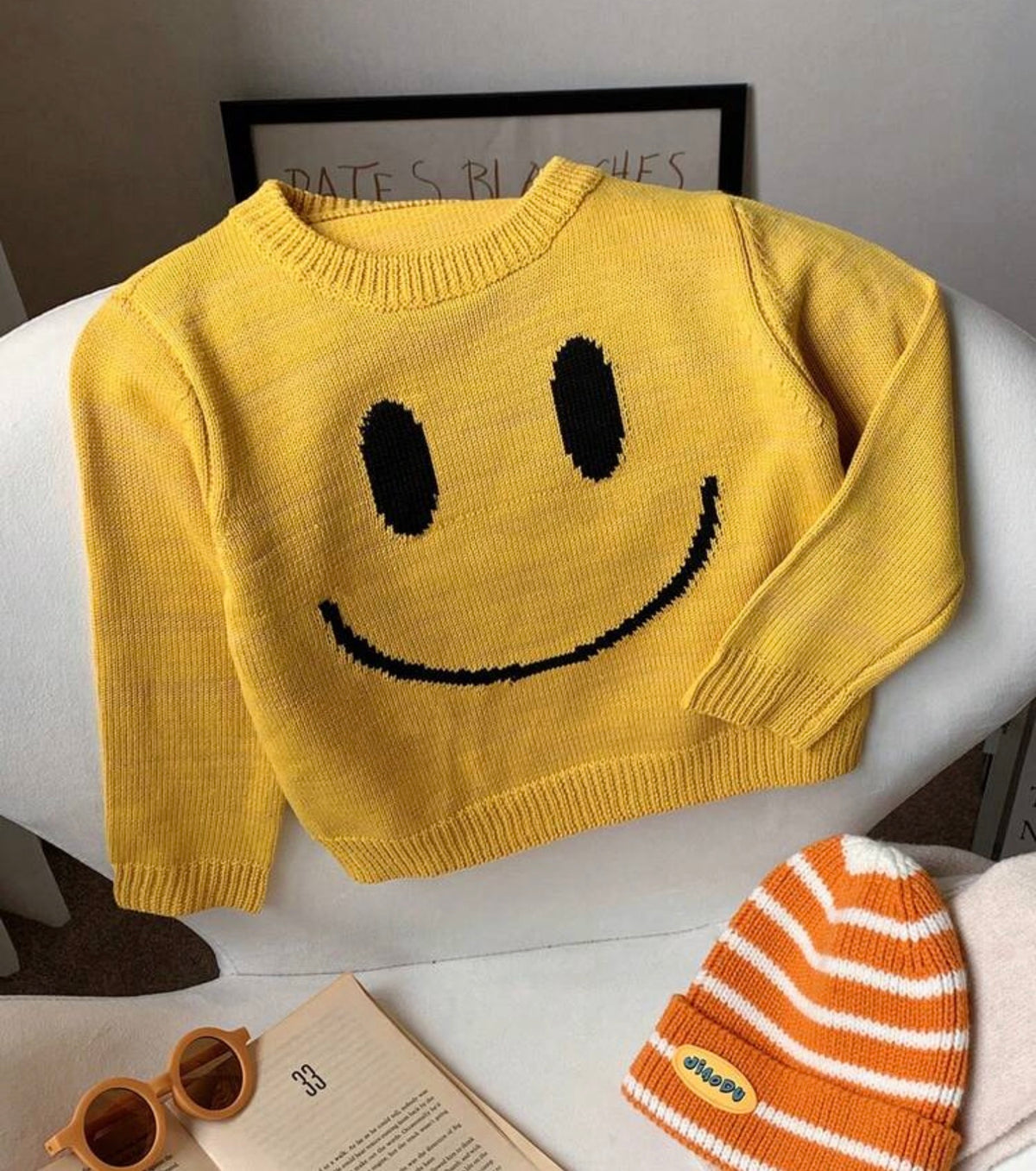 Autumn/Winter Yellow Baby Sweater Knitted Baby Sweater Fall