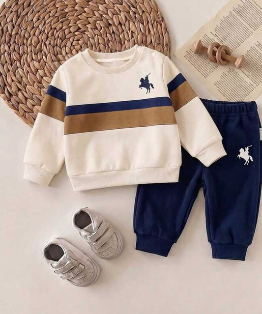 Newborn Baby Knight Pattern Long Sleeve Top And Pants