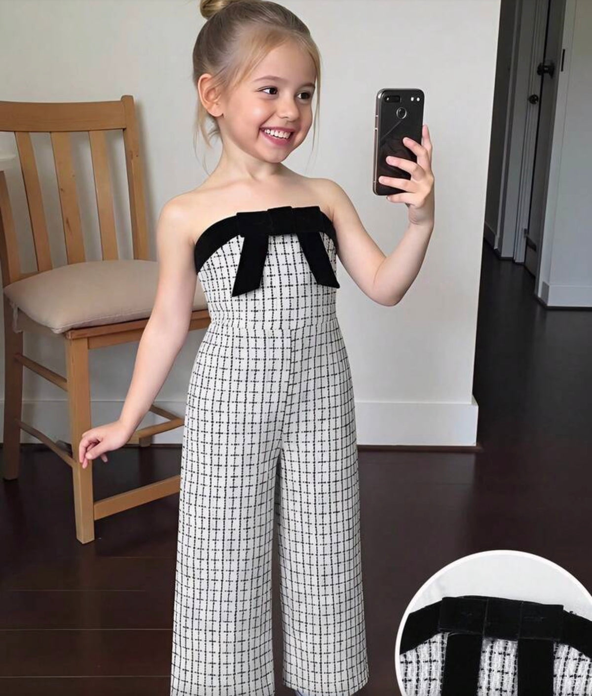 Patchwork 3D Floral Decor Jumpsuit