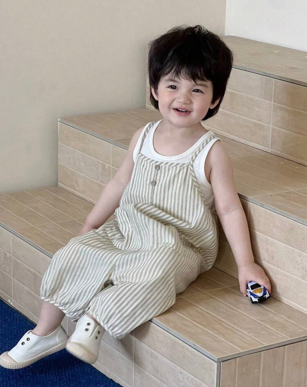 Baby Boy Casual Comfortable Striped Jumpsuit