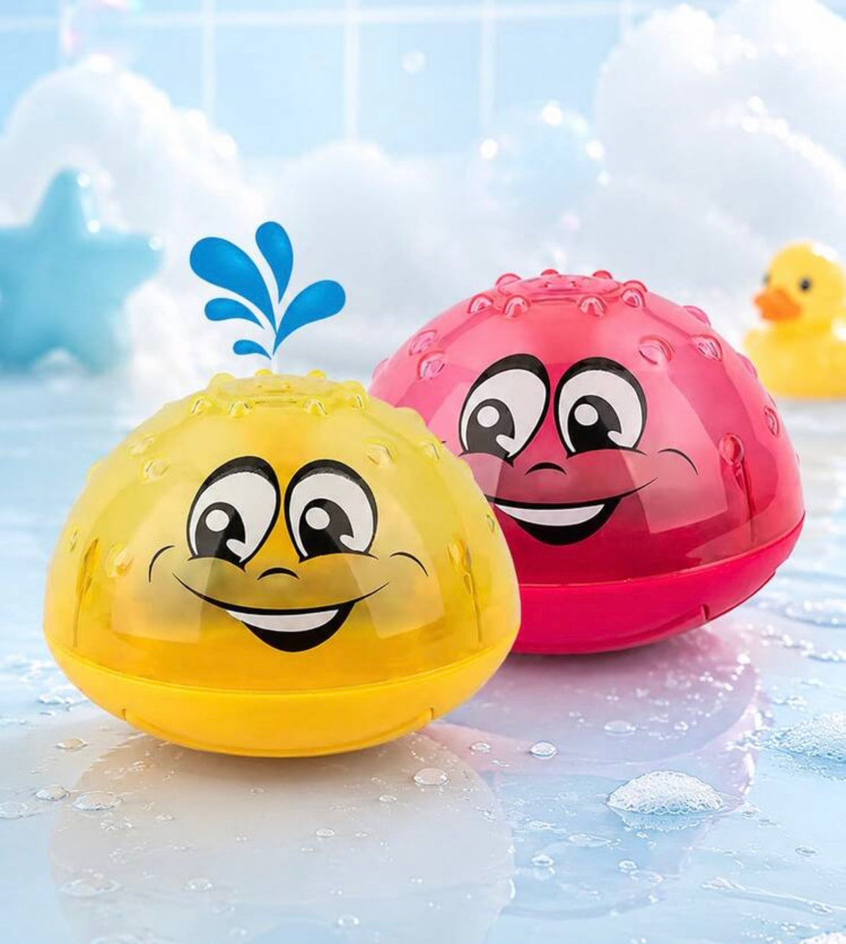 Bath Toy Ball Water Spray Light Rotating Shower Pool Toy Toddler LED Light