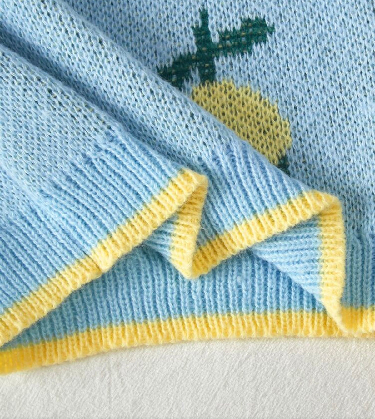 Winter Light Blue Long Sleeve Sweater Set