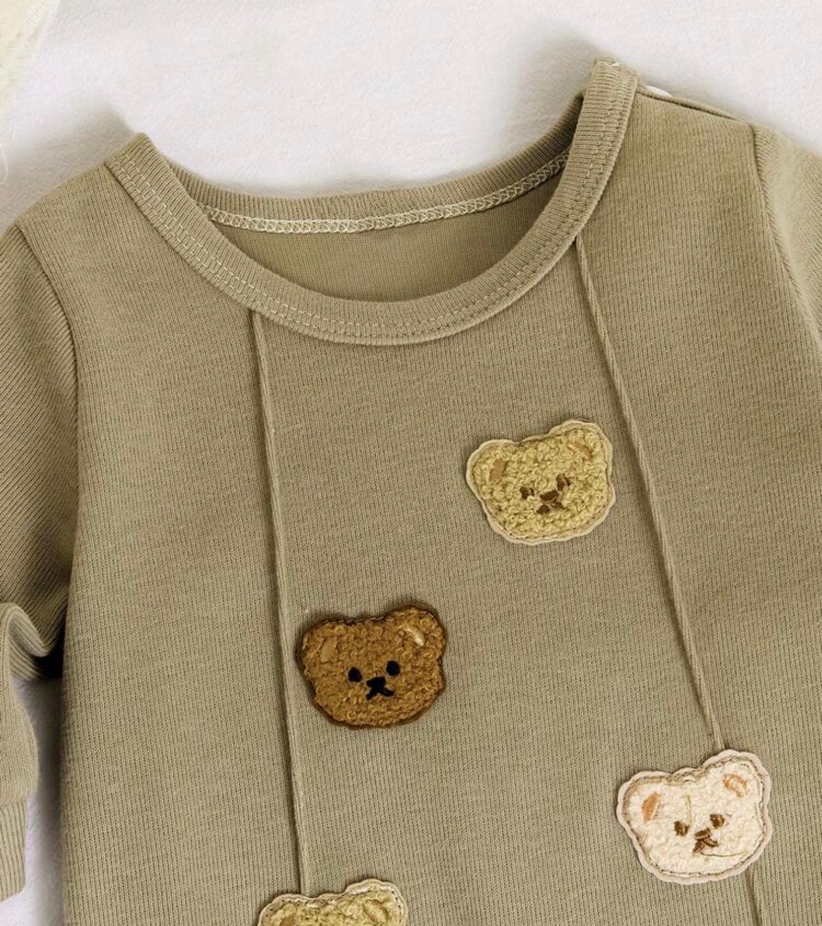Autumn/Winter Cartoon Bear Animal Print Long Sleeve Romper