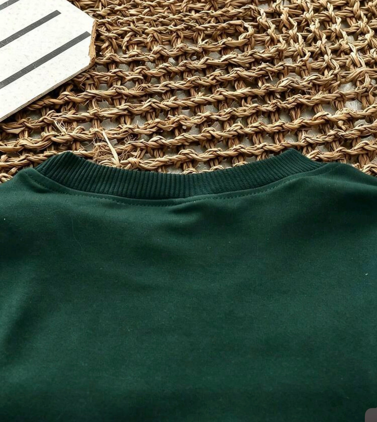 2pcs Tricolor Stripe Sweatshirt + Pants