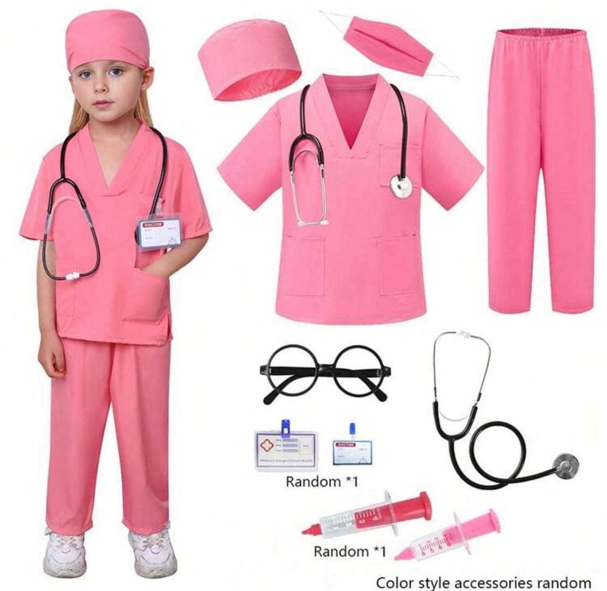 8pcs Kids Doctor Role Play Costume Set,
