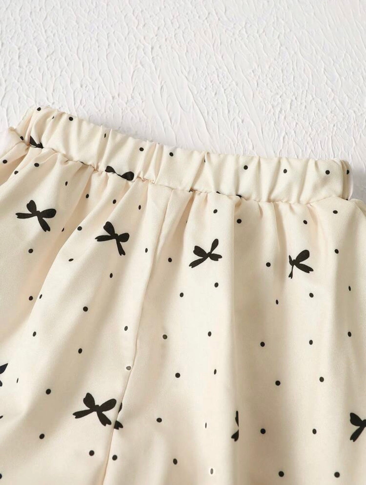 Girls' Polka Dot Bow Tie Camisole Set