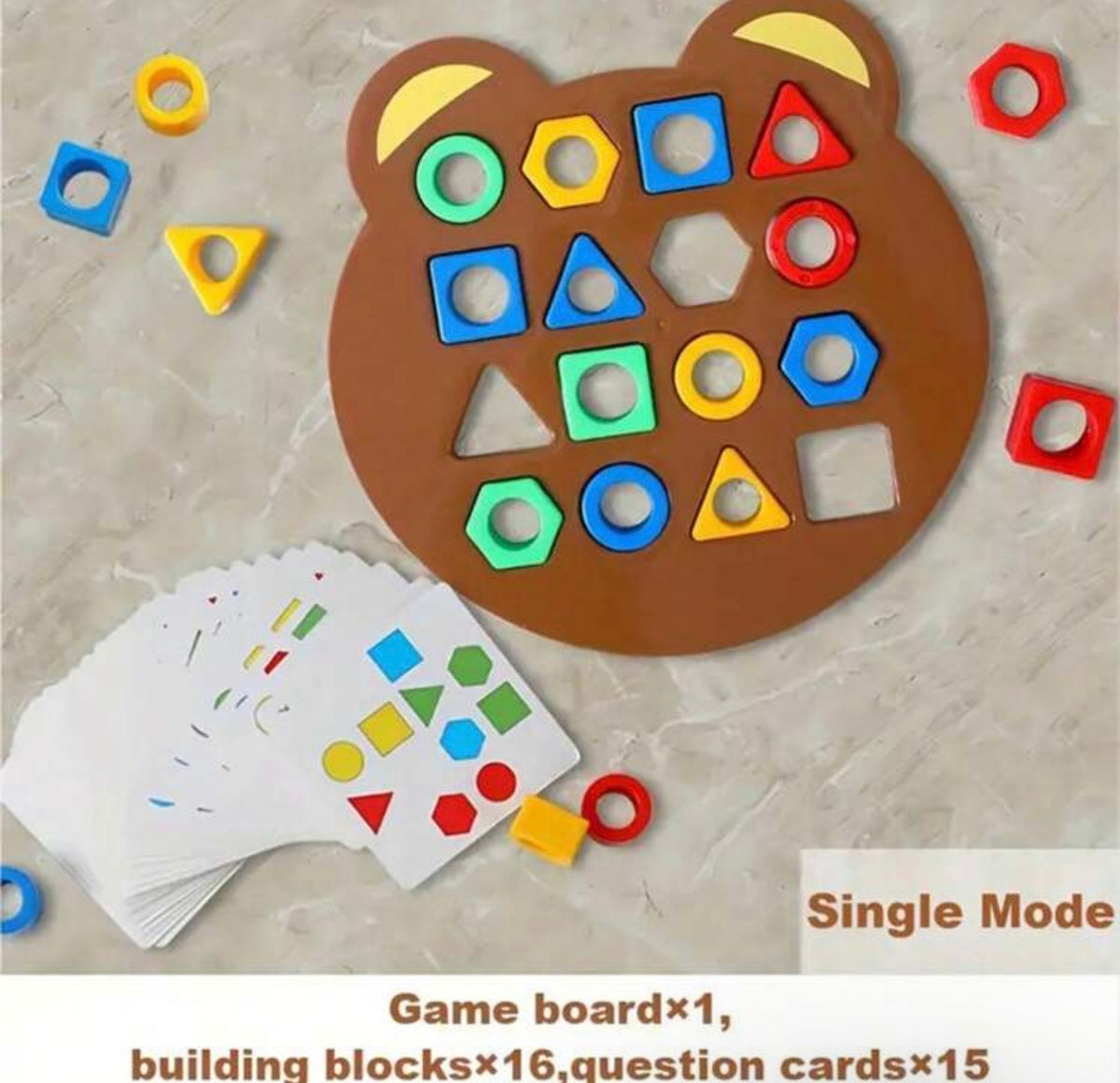 1pc Geometric Shapes Matching Pair Game