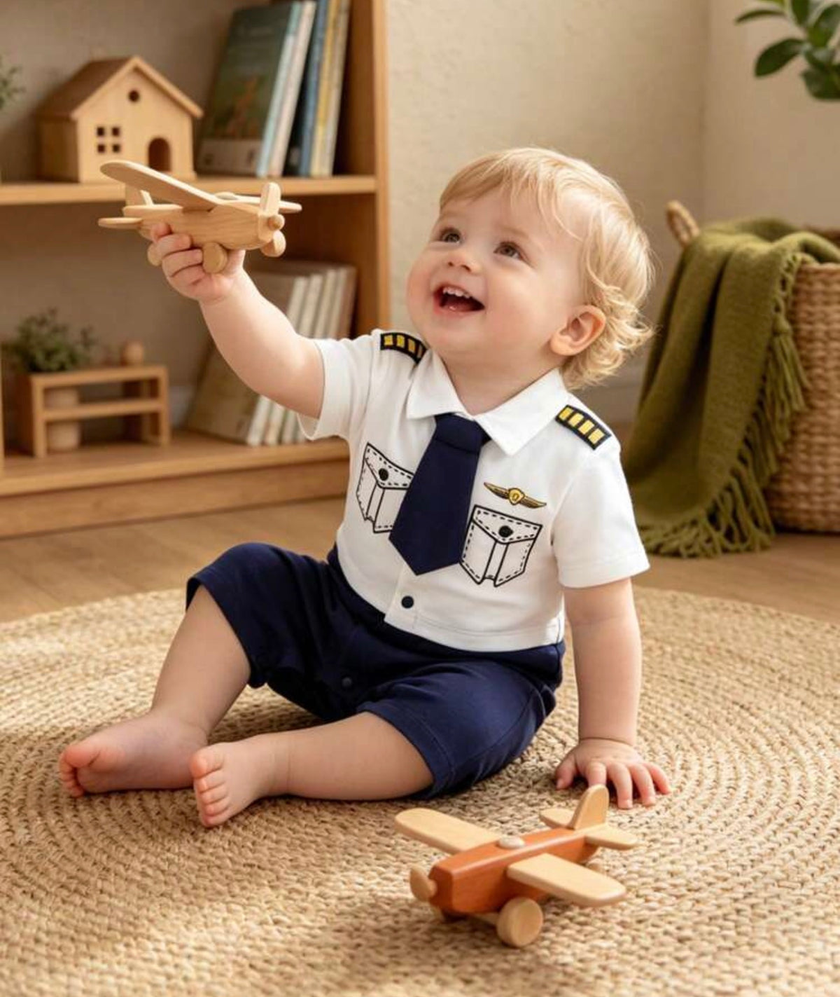 1pc Infant Pilot Jumpsuit