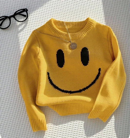 Autumn/Winter Yellow Baby Sweater Knitted Baby Sweater Fall