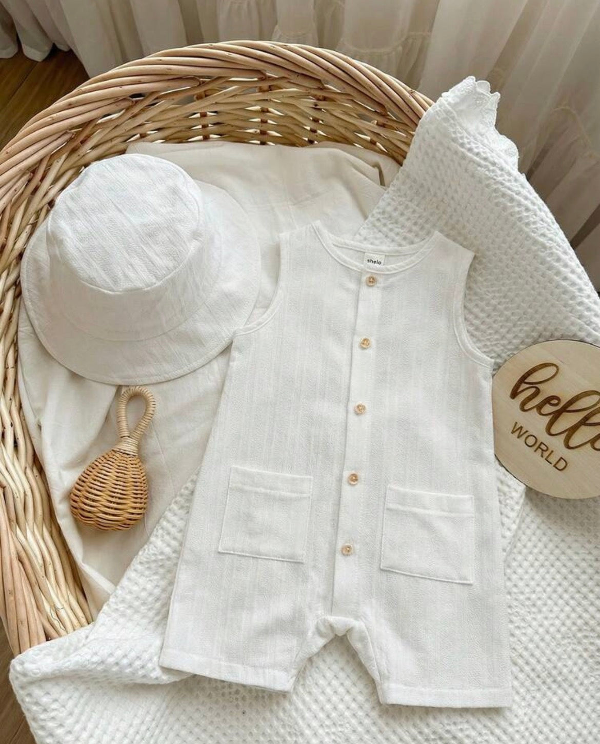 White Sleeveless Romper