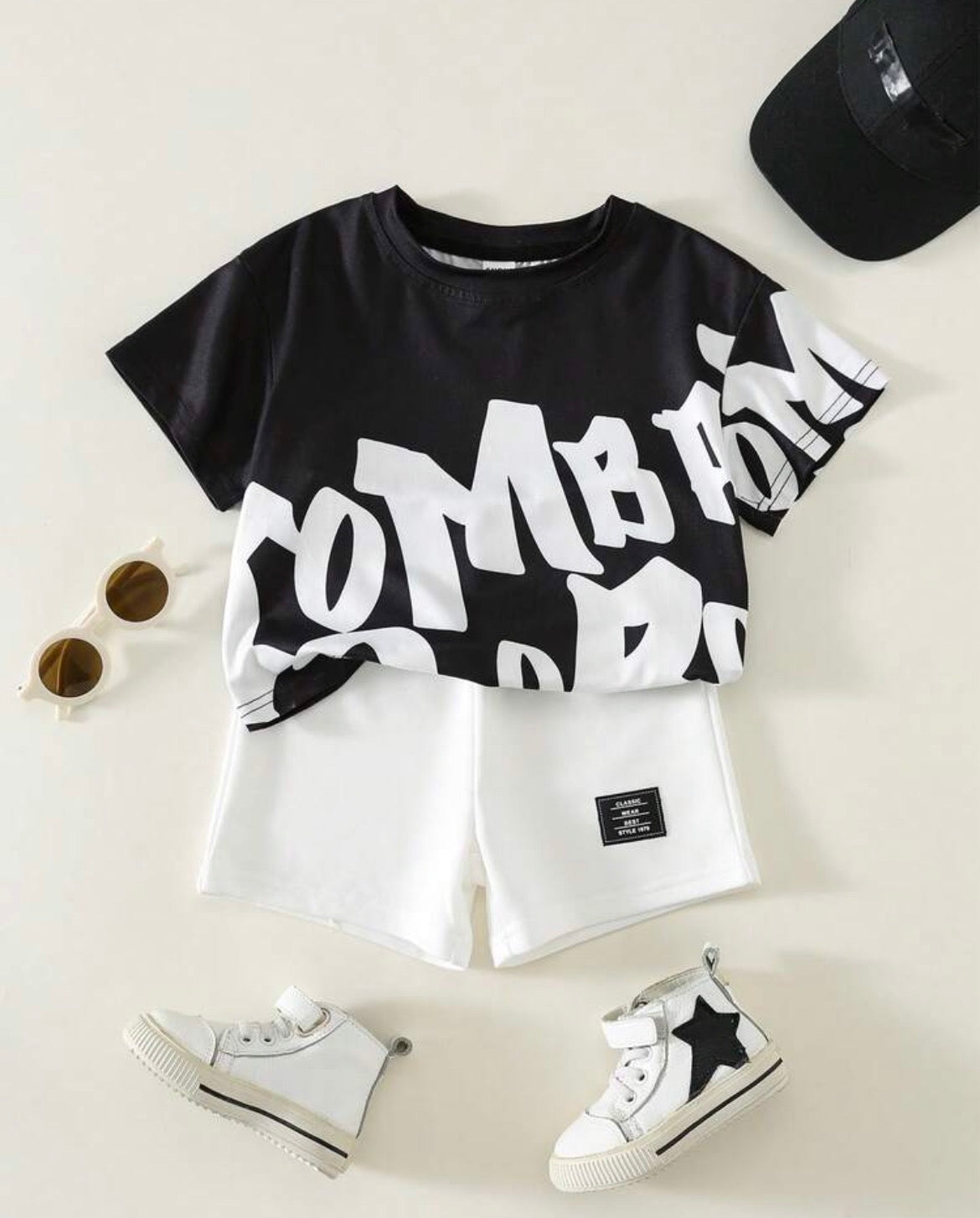 2pcs Baby Short Sleeve T-Shirt And Shorts Set