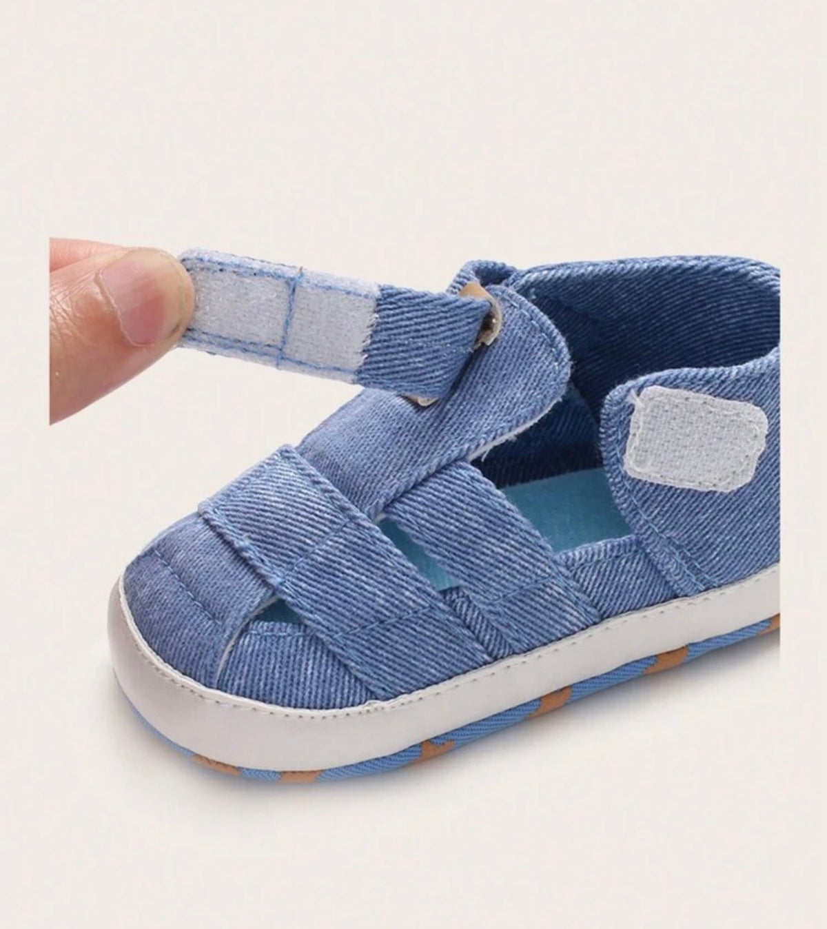 Minimalist Style Hook And Loop Sandals