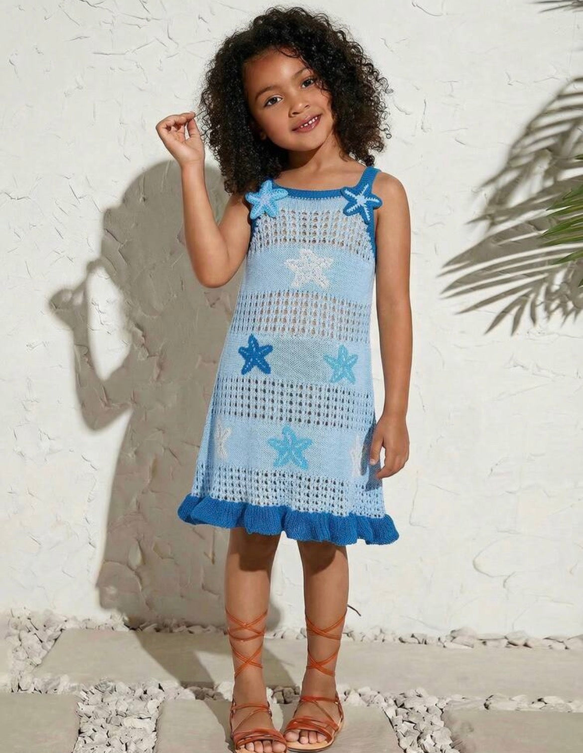 Starfish Jacquard Hollow Out Dress