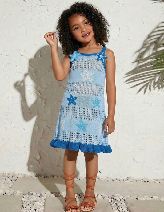 Starfish Jacquard Hollow Out Dress