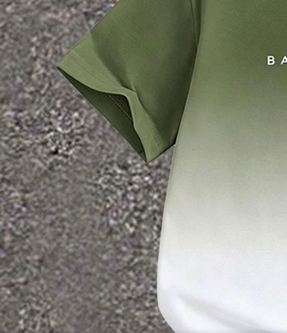 Gradient Color  Printed Round Neck T-Shirt & Cargo Pants