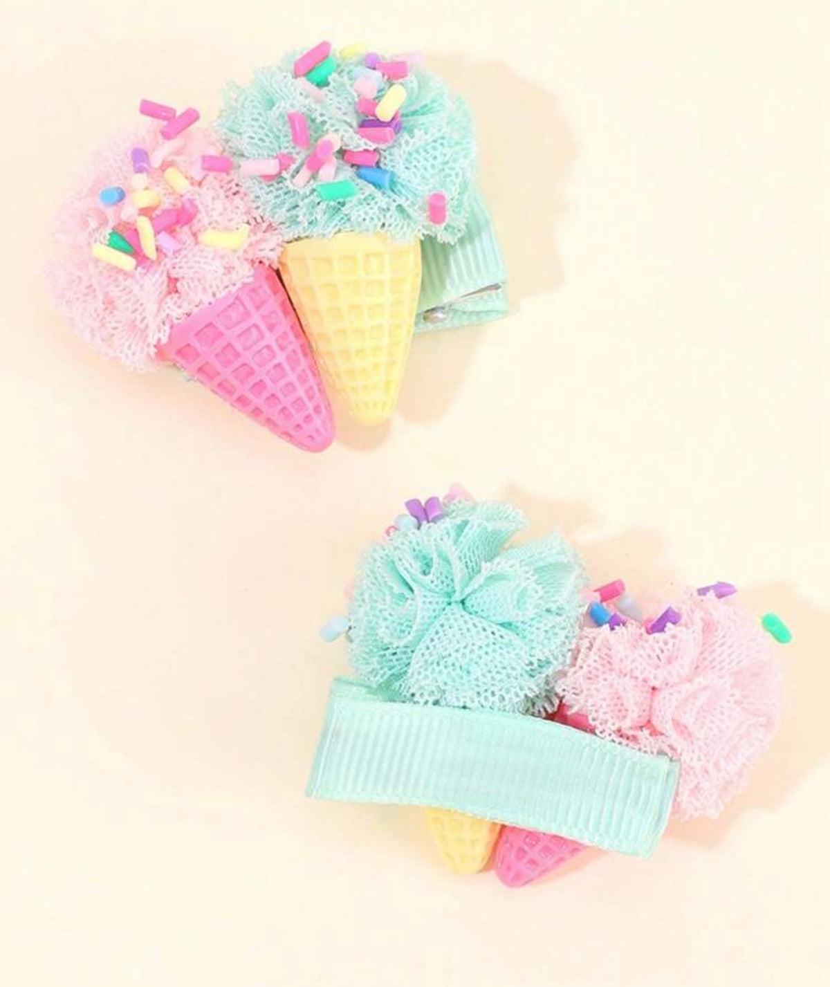 2pcs Ice Cream Hair Clips