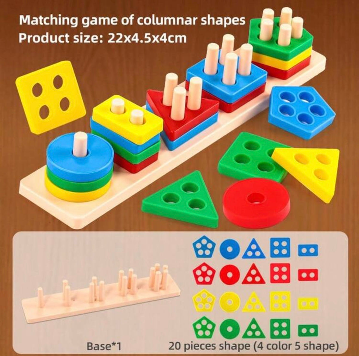 Geometric Shape Sorting Stacking Toy