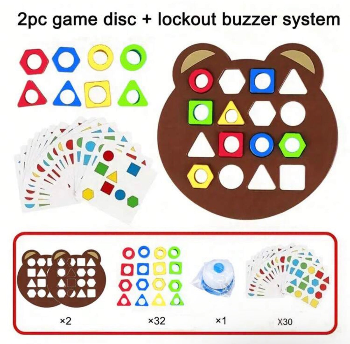 1pc Geometric Shapes Matching Pair Game