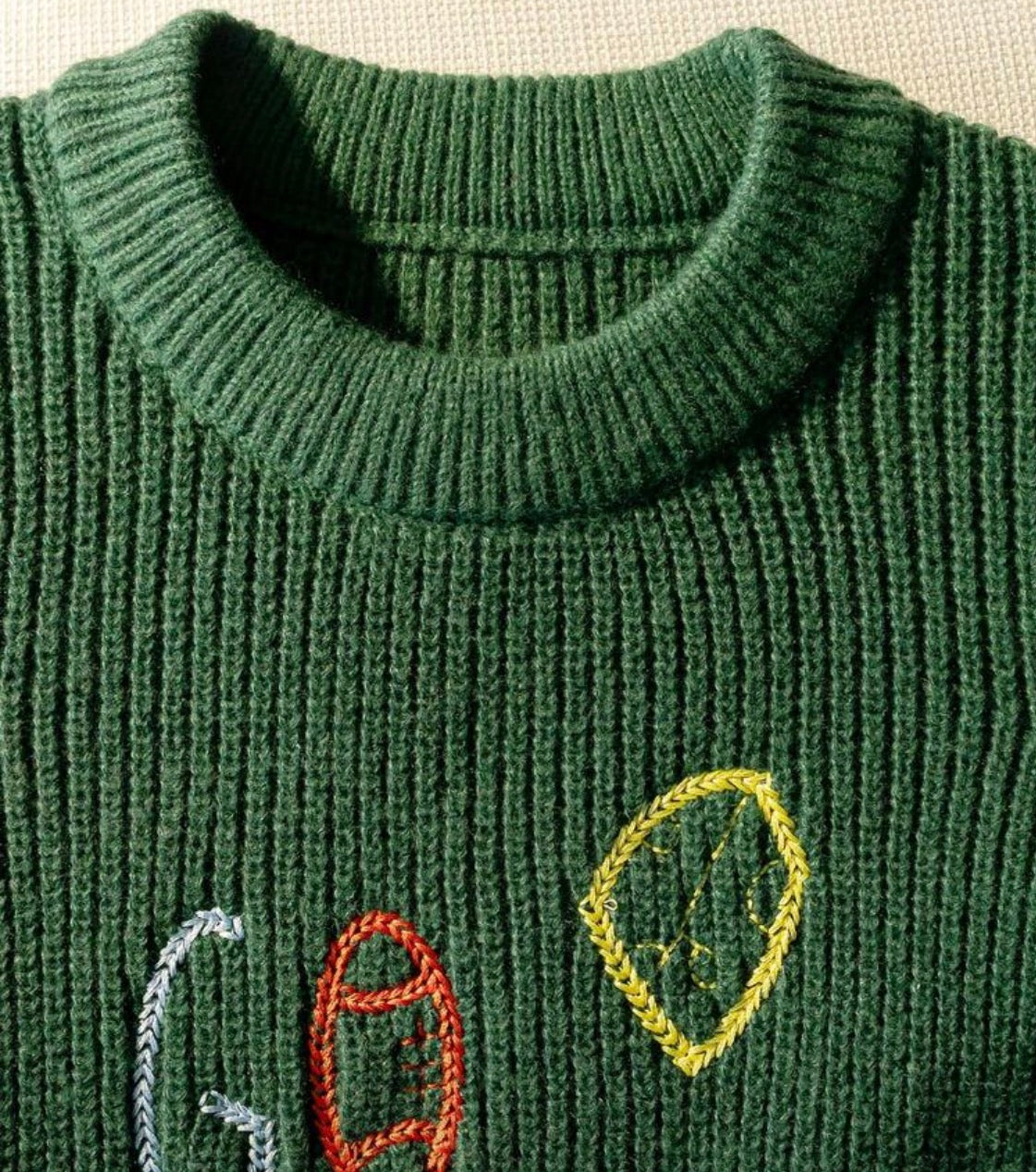 Halloween Pumpkin Crew Neck Long Sleeve Chunky Knit Sweater