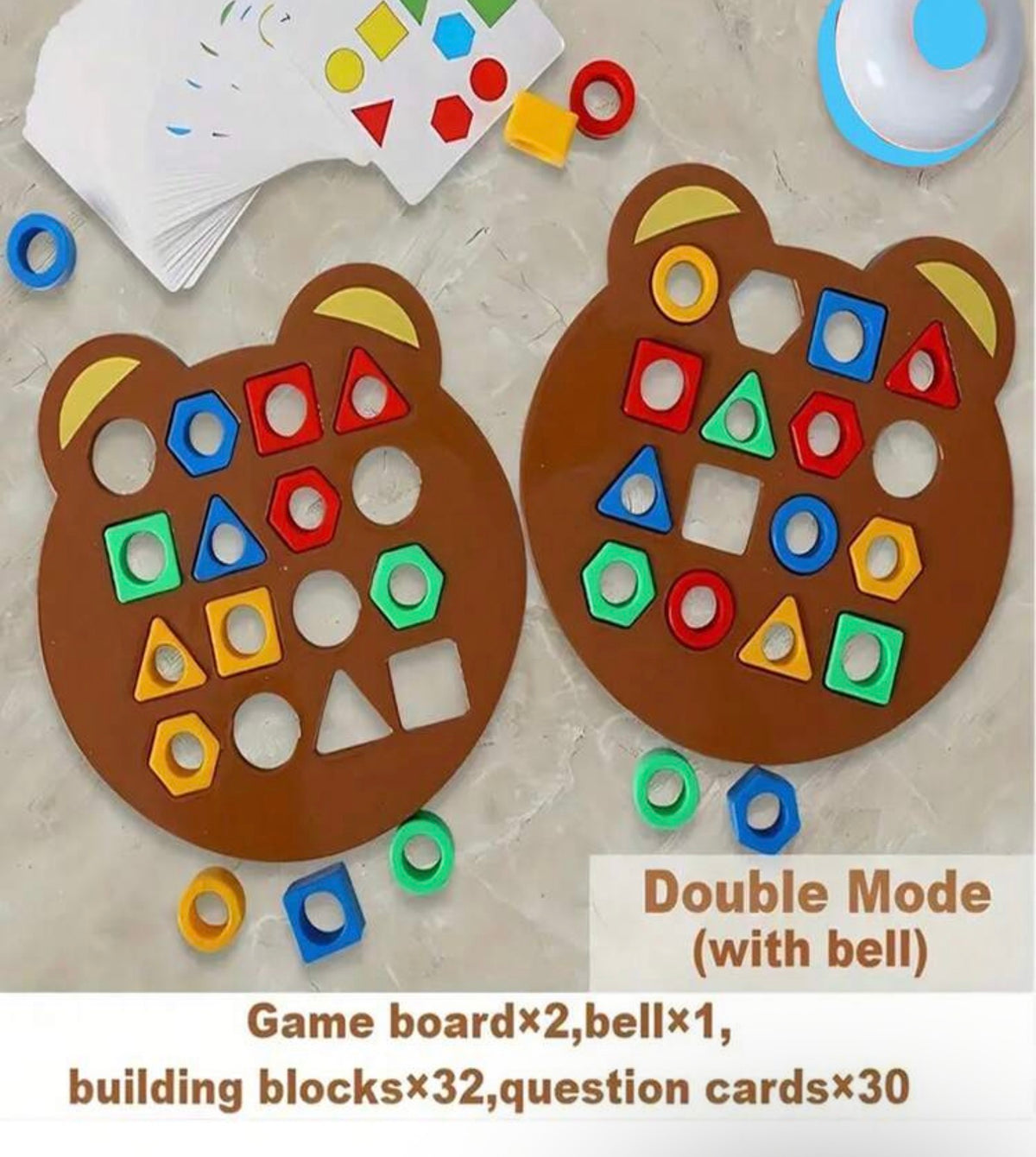 1pc Geometric Shapes Matching Pair Game