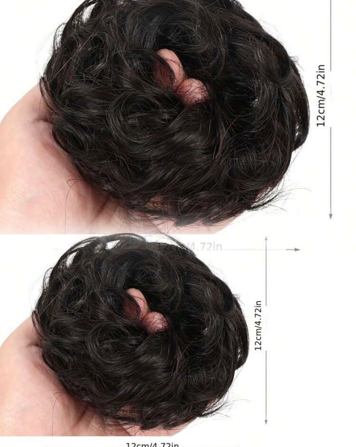 2pcs Synthetic Curly Hair Bun Pieces