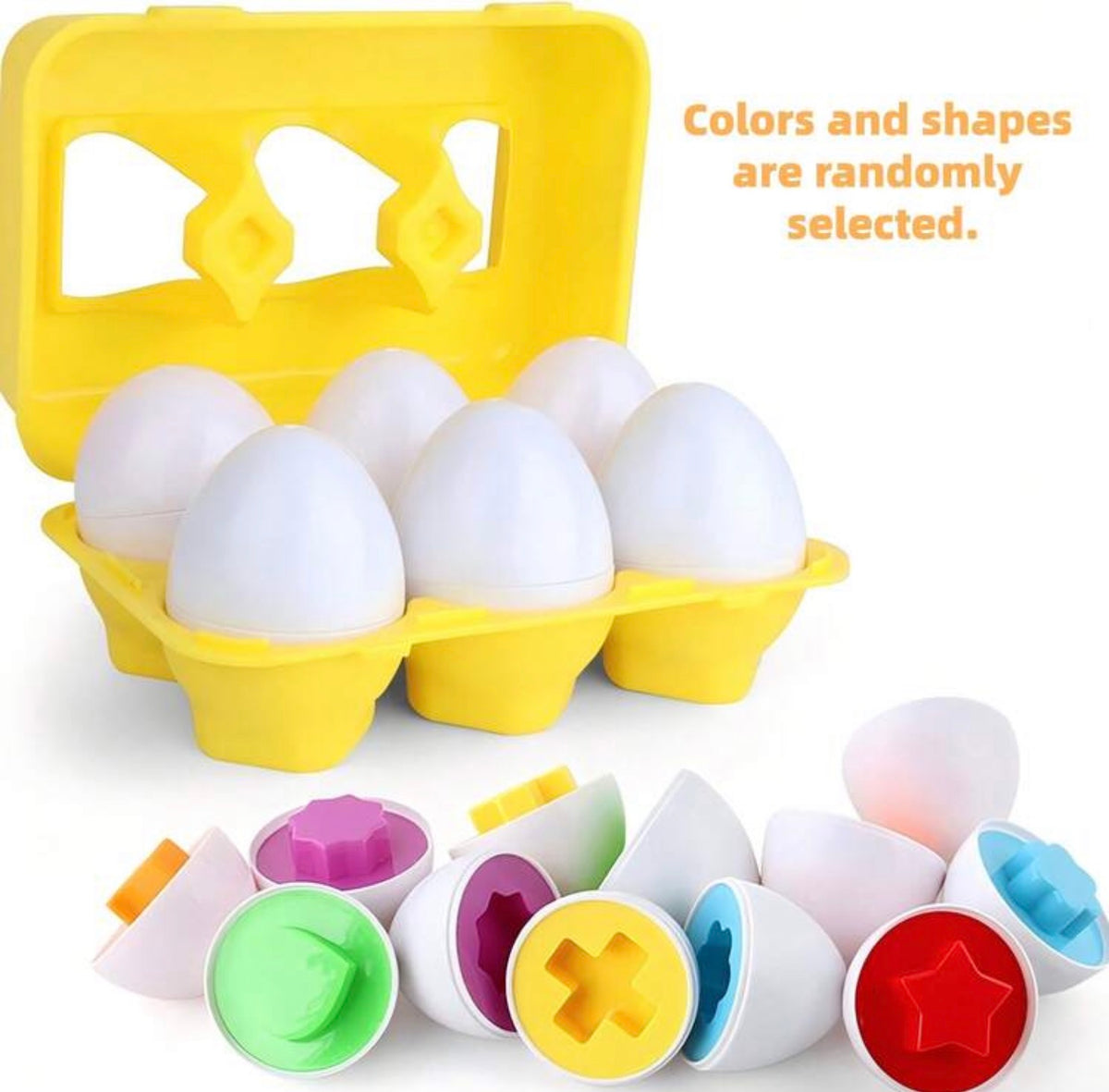 Matching Egg 6pcs Set Colorful & Shape Recognition Sorting Puzzle