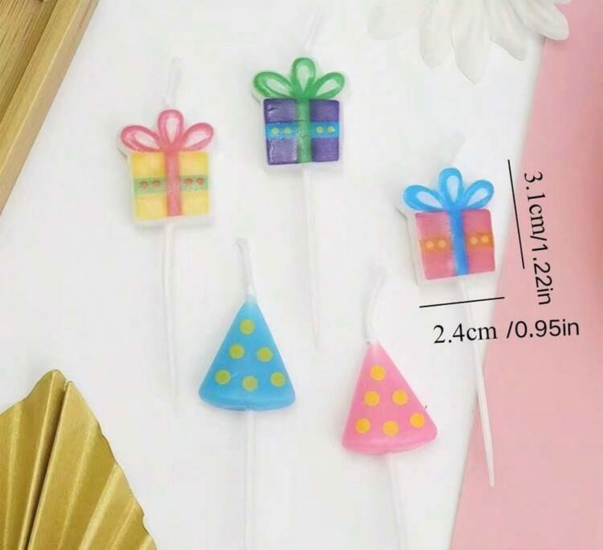 5pcs/Set Creative Cartoon Candy Color Gift Box Candles