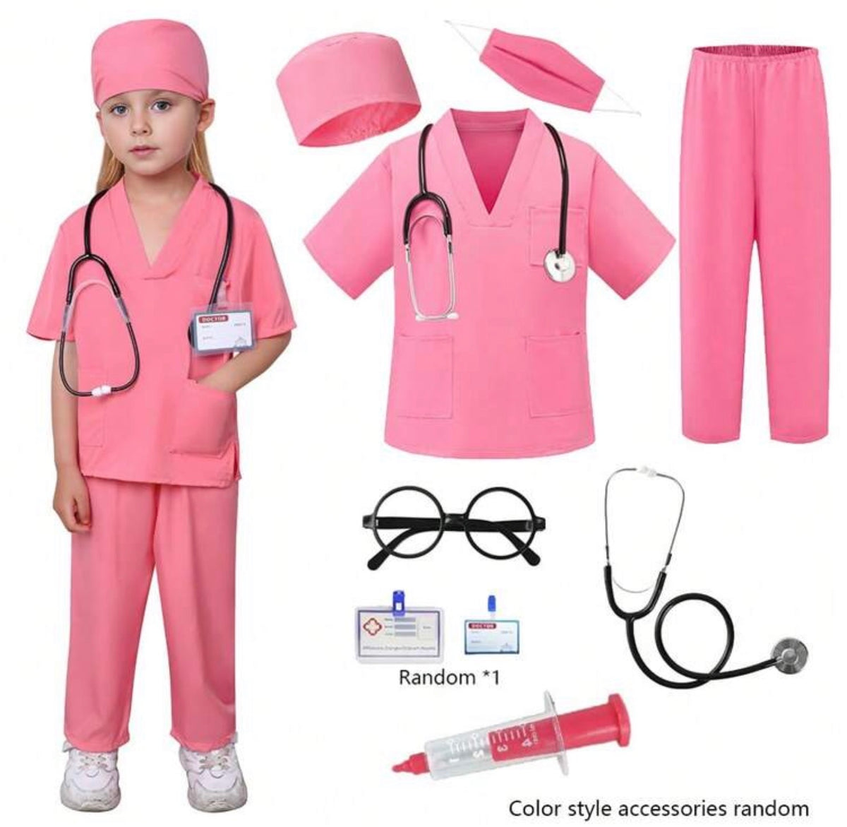 8pcs Kids Doctor Role Play Costume Set,